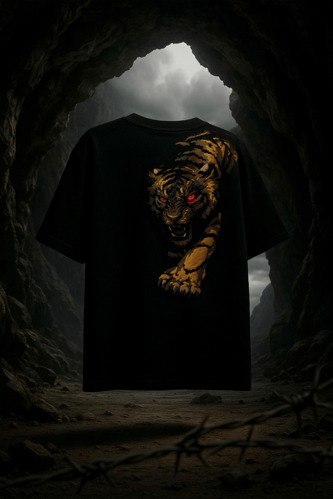 Flovva Wild Tiger Men Oversized Tshirt